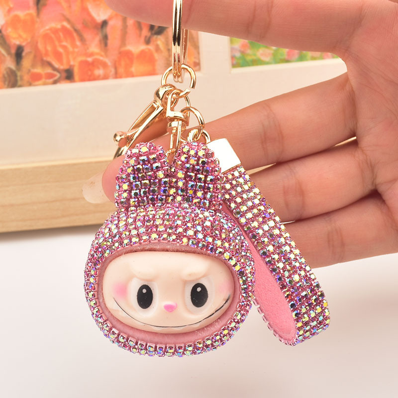 かわいい布製キーホルダー、手作りのキーチェーン、漫画風Q版人形、バックパックの飾り|undefined