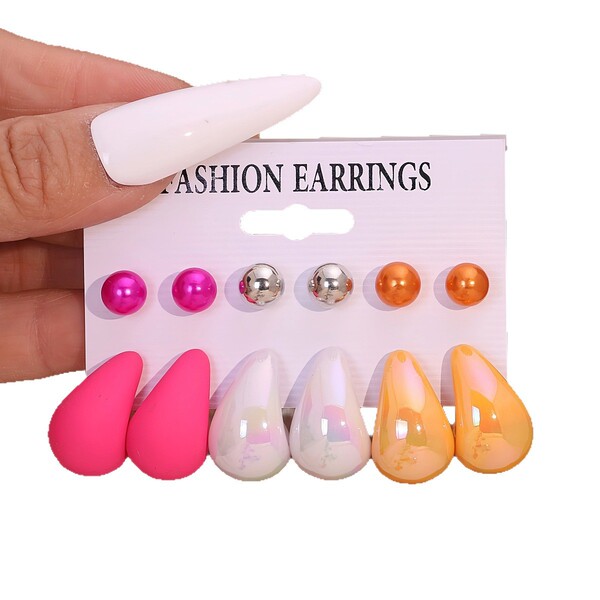 Round beads drop-shaped
