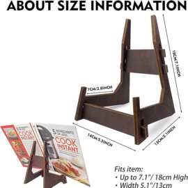 跨境ins实木照片相框支架装饰盘奖状盘子茶饼展示架N字型装饰支架