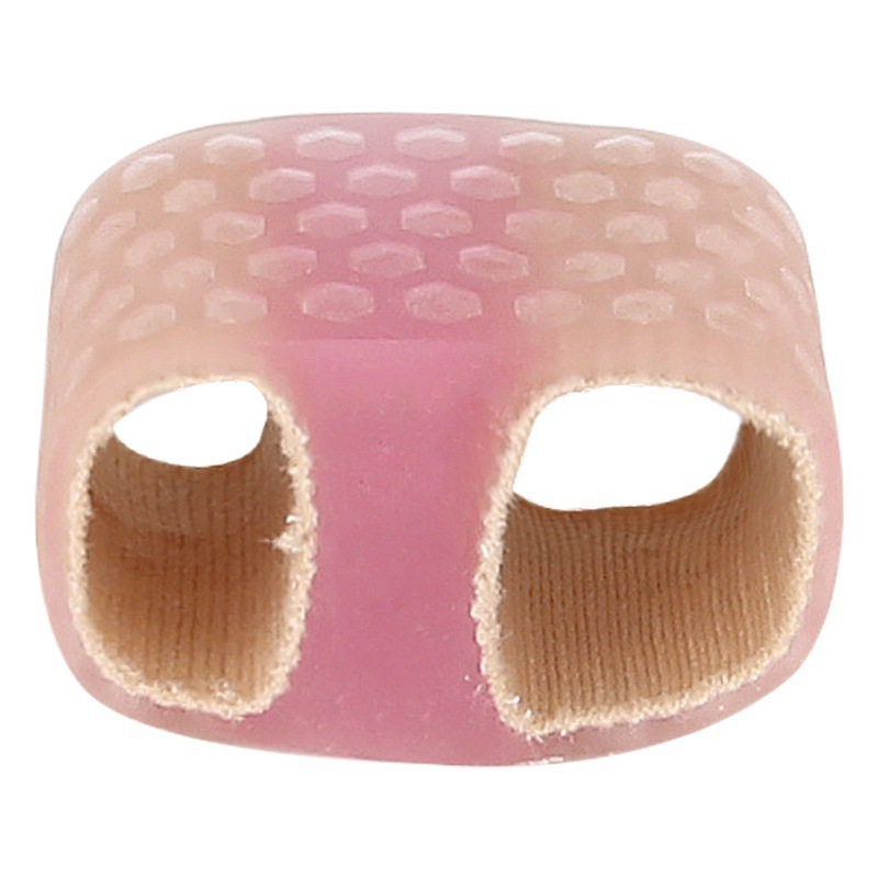 Cross-border toe splitter thumb valgus big toe bone overlap toe separator men's and women's fiber double hole set orthosis