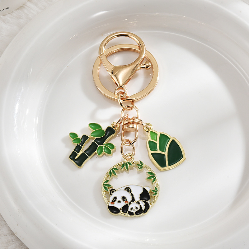 25g Weight Bag Pendant, Keychain Classification 1 Piece Quantity Holiday, Daily Occasion Metal Material Panda Pattern Unisex Gender Cute Style Cute Panda Metal Unisex Bag Pendant Keychain 8