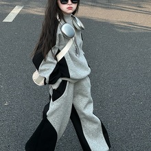 法国BADNUT女童卫衣套装春秋2025新款儿童洋气大童运动两件套