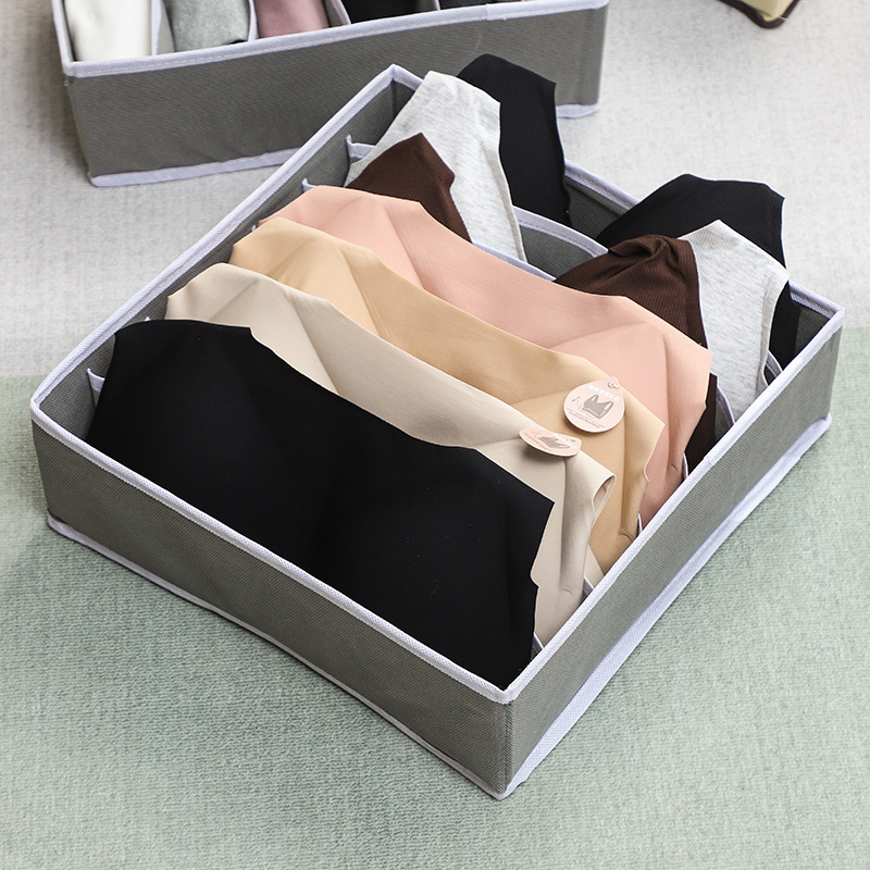 4点セット下着収納ケース布芸家庭用学生寮たんす内靴下下着分格ブラジャー整e 18|undefined