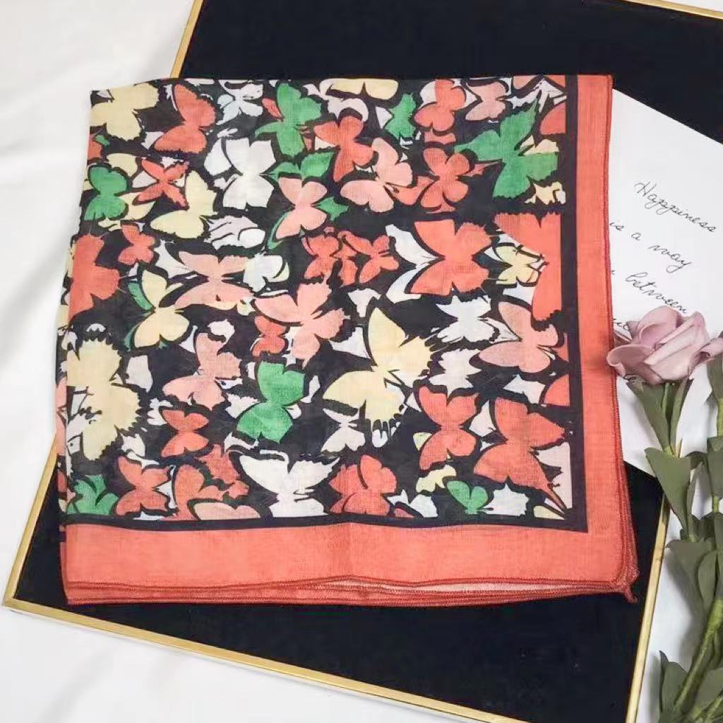 60g Weight Kerchief Classification Daily Occasion cotton and linen Material Flower Pattern Summer Season Women's Gender IG Style Style Women's IG Style Flower Cotton And Linen Kerchief 31