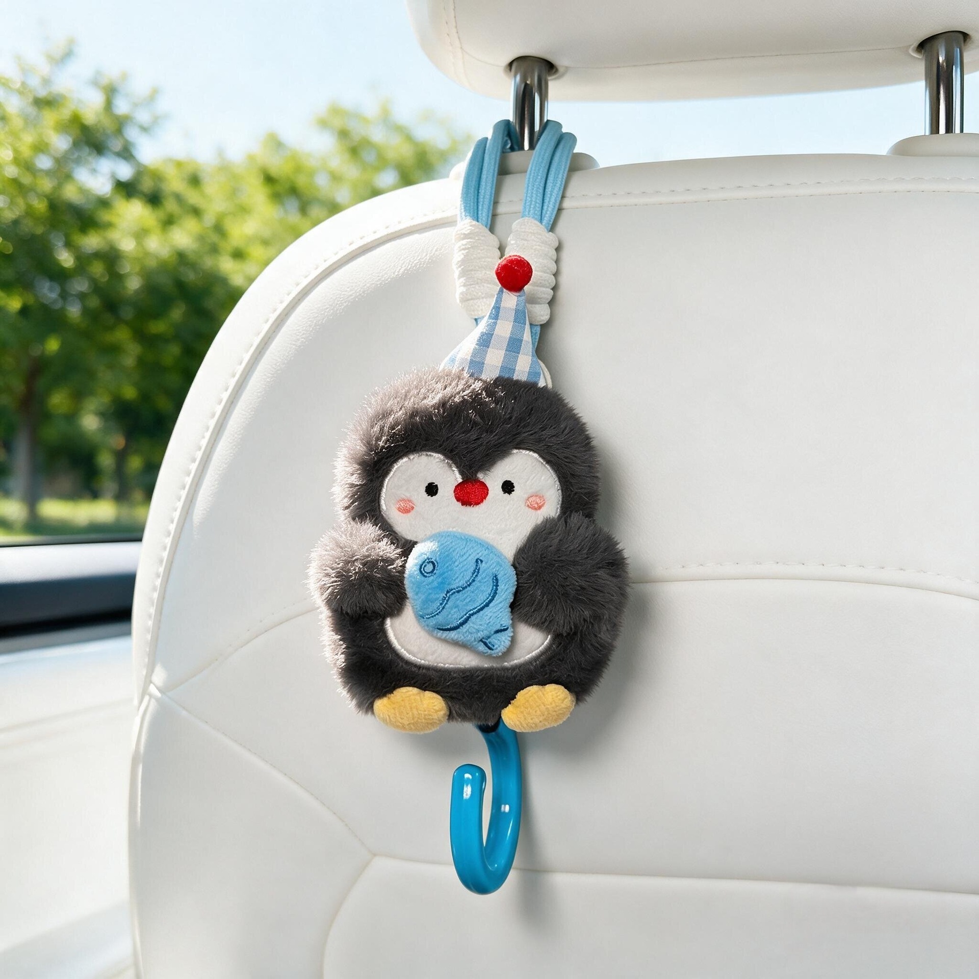 2026 Penguin Car Tissue Holder, Hanging Tissue Box for Front and Rear Car Seats, Cute Car Hook for Women