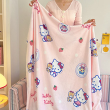 冬季新款牛奶绒多功能四季毯卡通印花空调毯办公午睡毯子盖毯毛毯