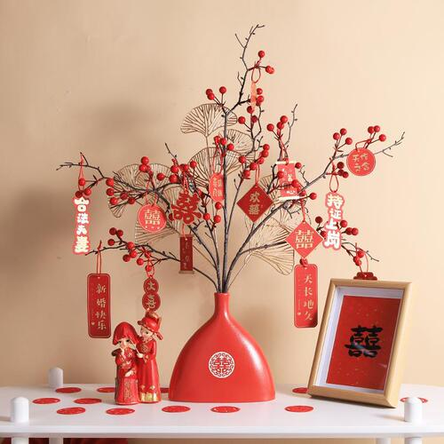Fortune fruit artificial flowers, artificial flower decorations, living room decorations, engagement wedding arrangements, floral decorations, gifts for the newlyweds