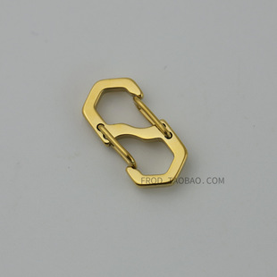 Stainless steel outdoor multifunctional mountaineering buckle stainless steel keychain 8-word fast hanging spring buckle luggage connection buckle