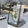 [Dark green jasmine transparent black soft shell] Lens fine hole