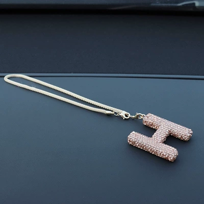 Car hanging — rearview mirror pendant pendant - h-letter-car-pendant-champagne-color