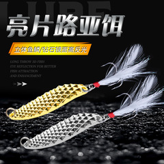 Lure Baits Wholesale with Reinforced Feather Hooks, Freshwater Metal Baits for Long Casting, Sea Fishing Jig for Yellow Perch, Diamond Water Worm Baits