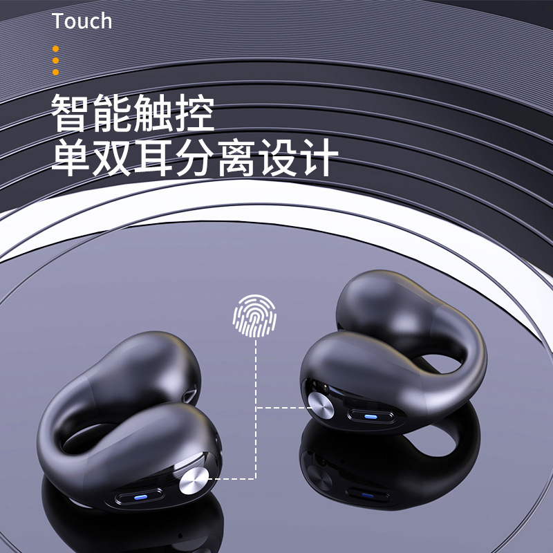 Huaqiangbei 骨伝導 Bluetooth ヘッドセットワイヤレススポーツオープン非インイヤーノイズリダクションドロップシッピング送料無料イヤークリップヘッドフォン|undefined