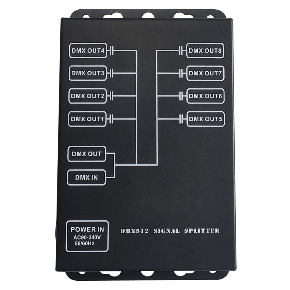 8 방향 RJ-45 네트워크 포트 DMX512 신호 증폭기 바 무대 빛 광전 격리 신호 향상 분배기