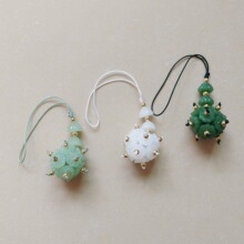 莲蓬手工串珠手机挂包包挂钥匙挂古风车挂挂饰水晶吊坠国风钥匙扣