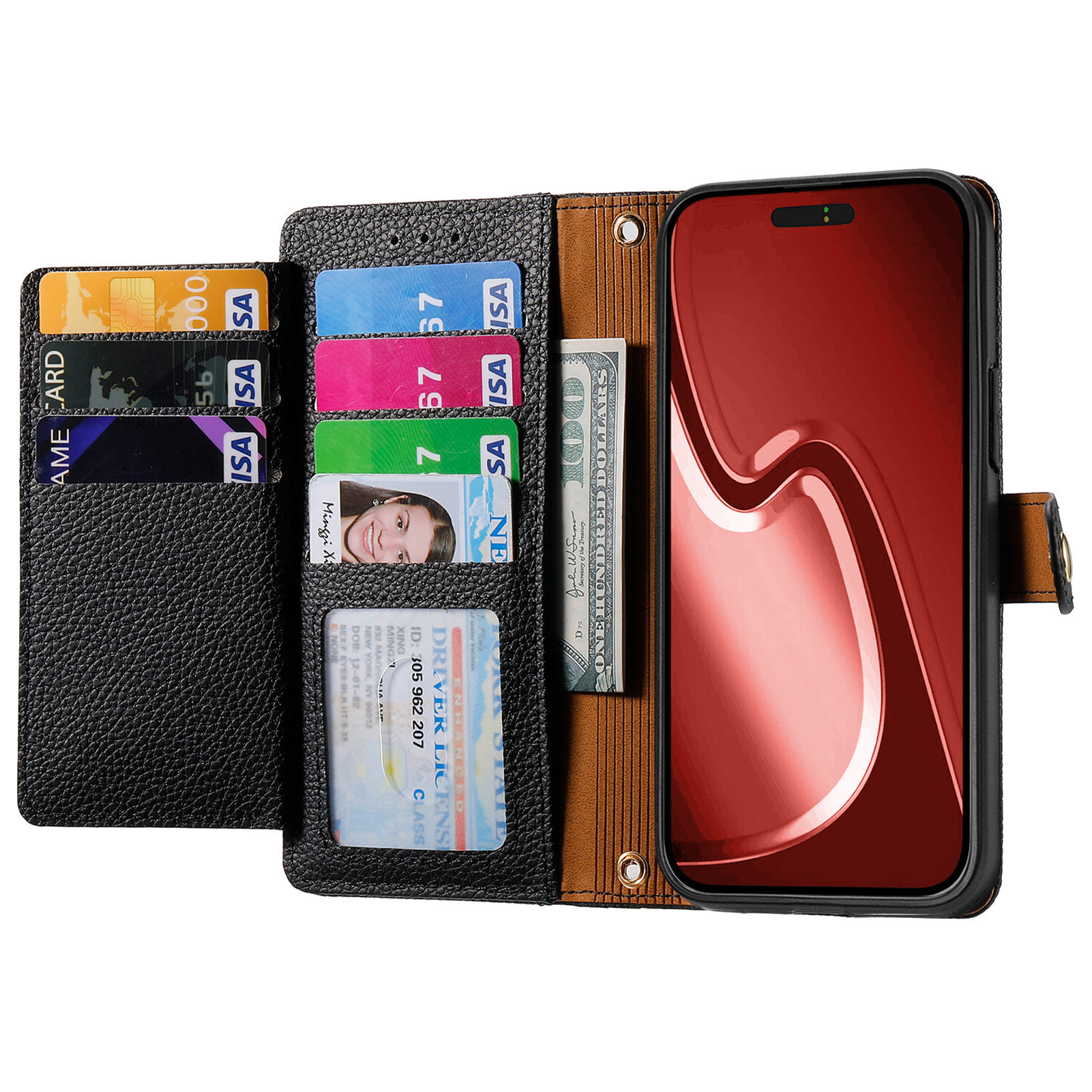 109g Weight iPhone Applicable Brands Phone Cases Classification tpu, Pu Leather Material Heart Shape, Solid Color Pattern Basic Style Heart Shape Solid Color Tpu Pu Leather Wallets 10