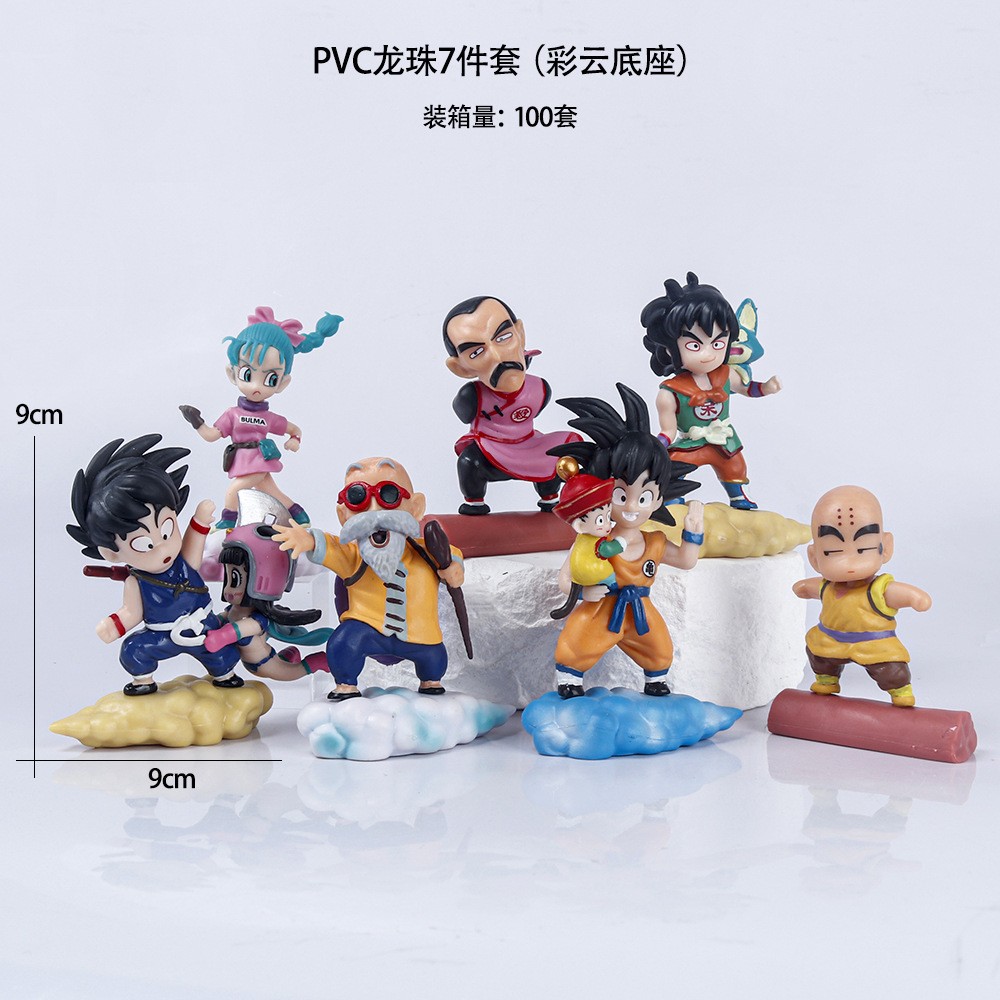 ドラゴンボールアニメのフィギュアスーパーサイヤ人悟空貝吉塔のデスクトップの置物の模型戦損超四悟吉塔
