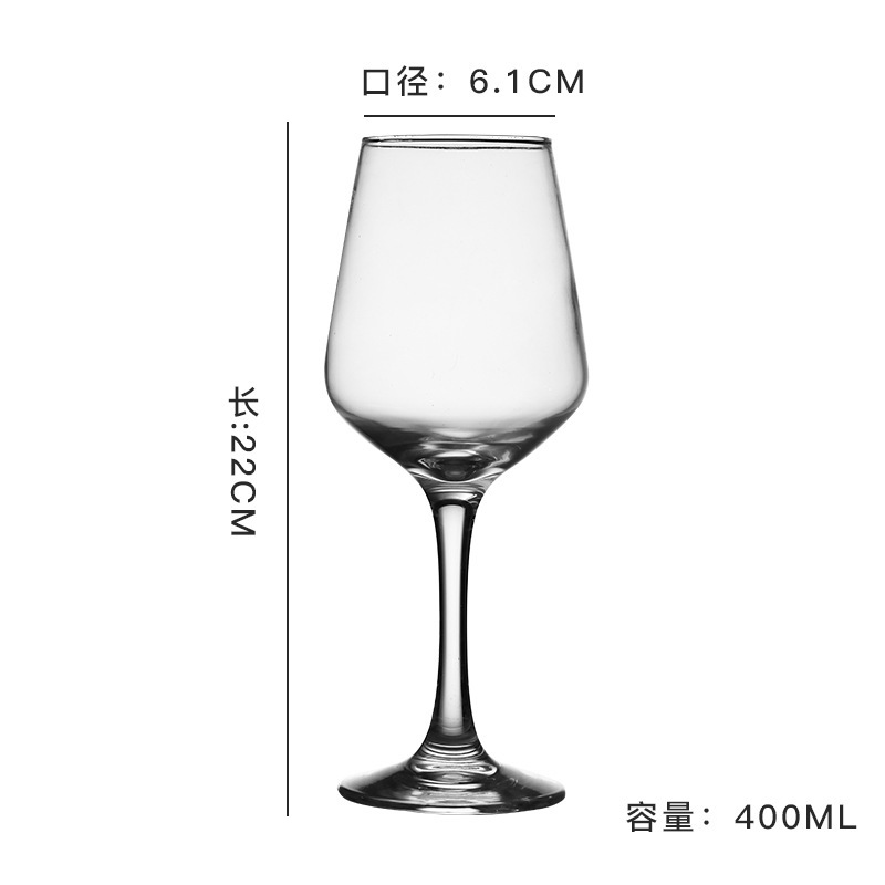 Tazas de vino de vidrio al por mayor tazas de vino de alto pie tazas de vino de hotel casero banquete set de vino