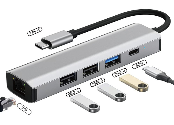 2208T2 (puerto de red USB de 100 M de TYPE-C a DC)