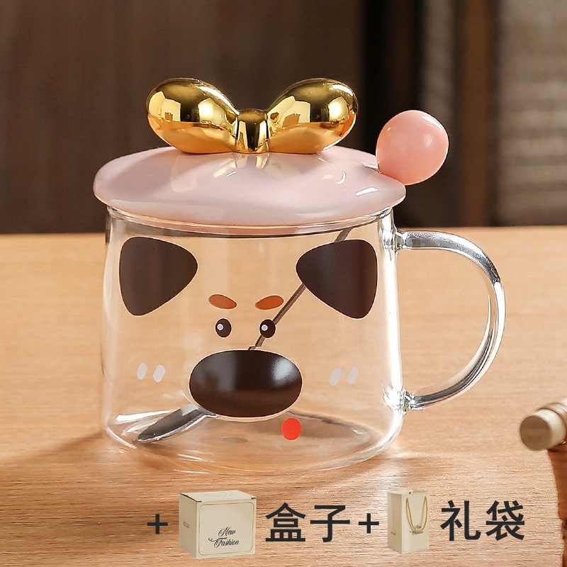 オフィスの漫画のグラスのレリーフの3dかわいいマグカップの牛乳はコップの会社の贈り物を飲みます。|undefined