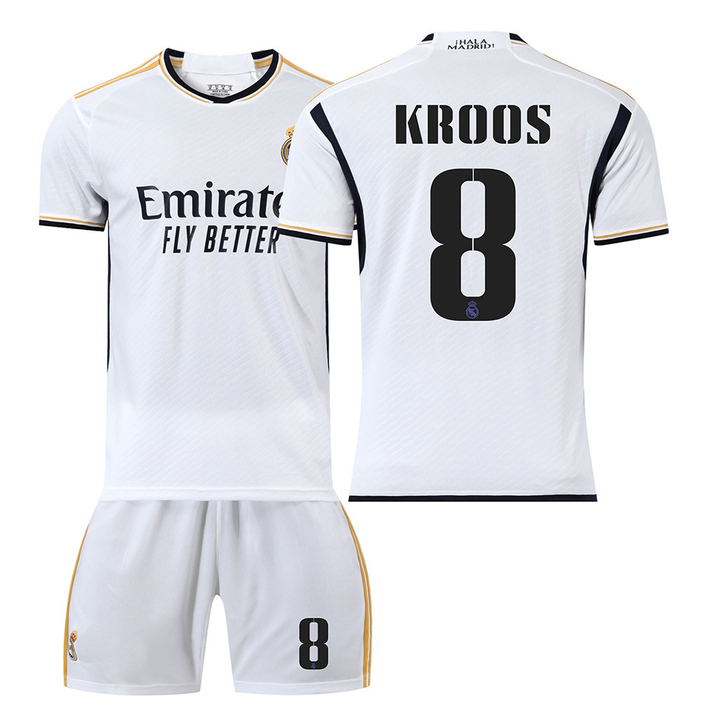 Uniforme de fútbol del Real Madrid 2425 para hombre, camiseta de fútbol número 7 Vinicius, número 5 Bellingham, número 10 Mbappé