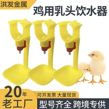 鸡钢球连体饮水鸡用一体吊杯机械自动饮水器养鸡乳头式