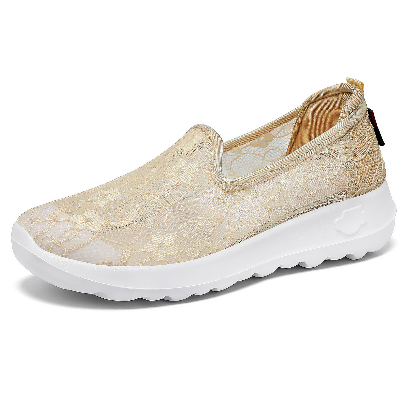 Zapatos de mujer de verano nuevos zapatos casuales de encaje de malla transpirable zapatos de madre ligeros con suela suave y cómodos zapatos para personas mayores zapatos de caminar