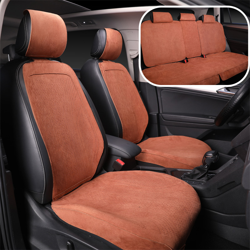 Summer suede car seat cushion, suitable for all seasons, breathable saddle-style car seat pad, ventilated car seat cushion