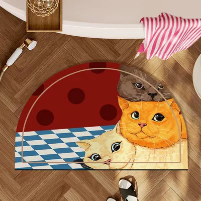 Water-Absorbent Non-Slip Bathroom Floor Mat, Avtomobil döşəmə paspasları - stacked-cats-4060cm-diatom-mudabsorbent-and-quick-drying