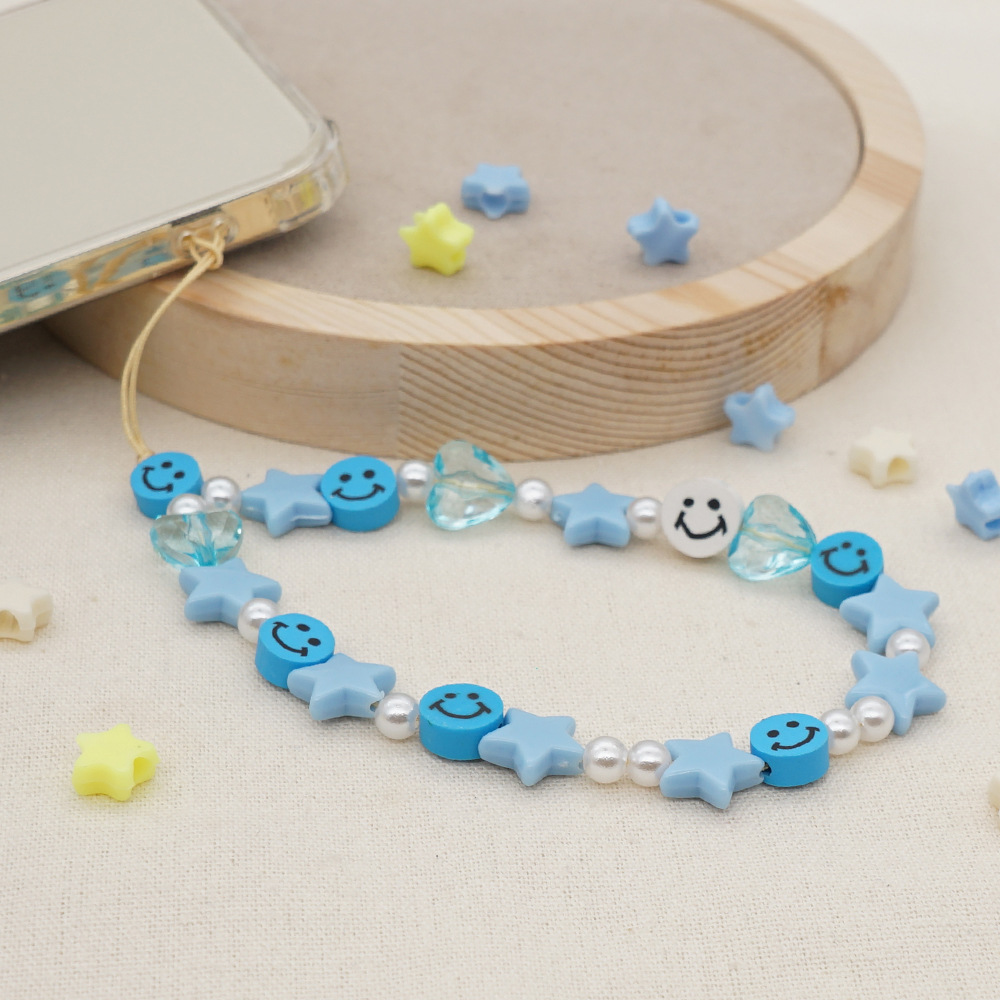 Bohemian Style Bracelet Blue Creative Personality Soft Ceramic Star Mobile Phone Chain Wholesale display picture 2