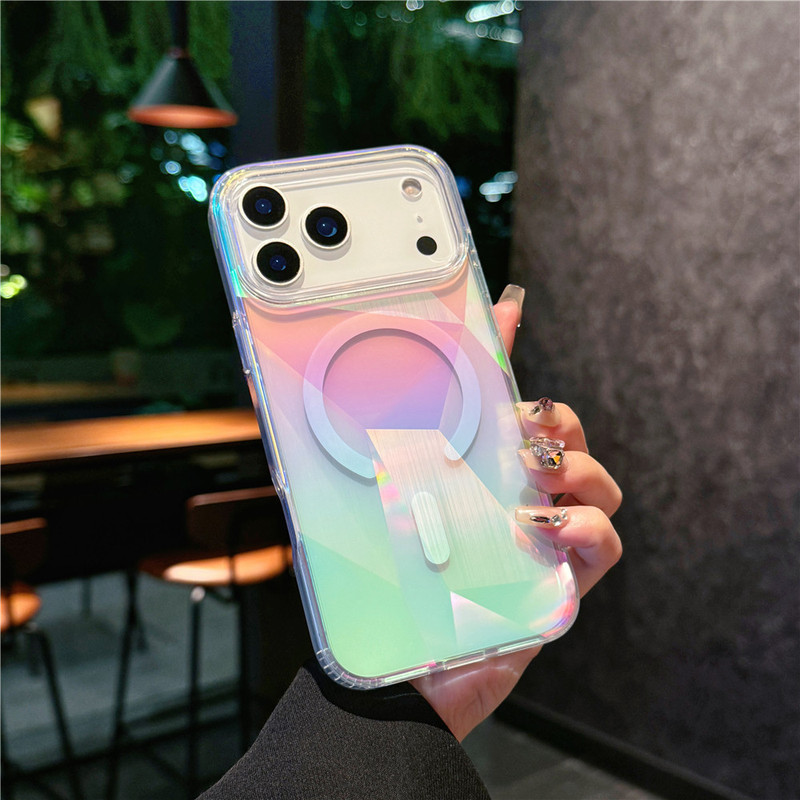 苹果17手机壳闪粉彩镀磁吸壳适用iphone17promax高级感17Air防摔|undefined
