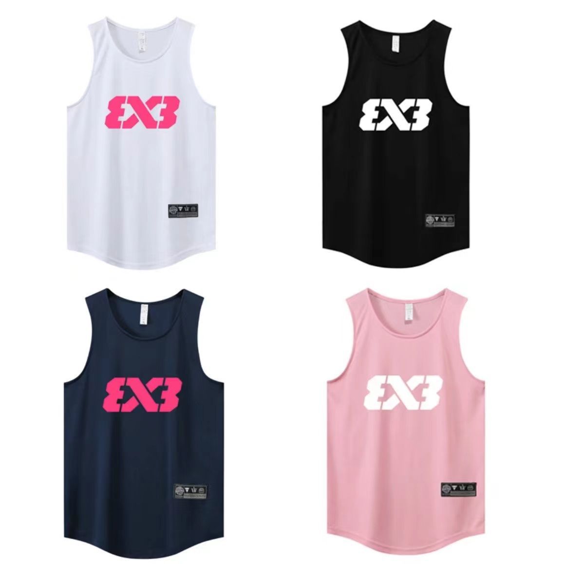 3X3 chaleco de malla de secado rápido ropa de entrenamiento transpirable FIBA chaleco deportivo de baloncesto delgado sin mangas fábrica de comercio estadounidense