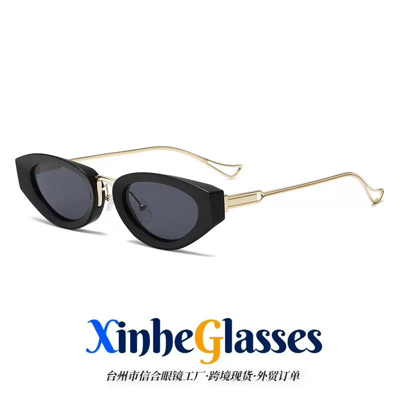 3521金属太阳镜墨镜UV400跨境外贸亚马逊猫眼潮流小框