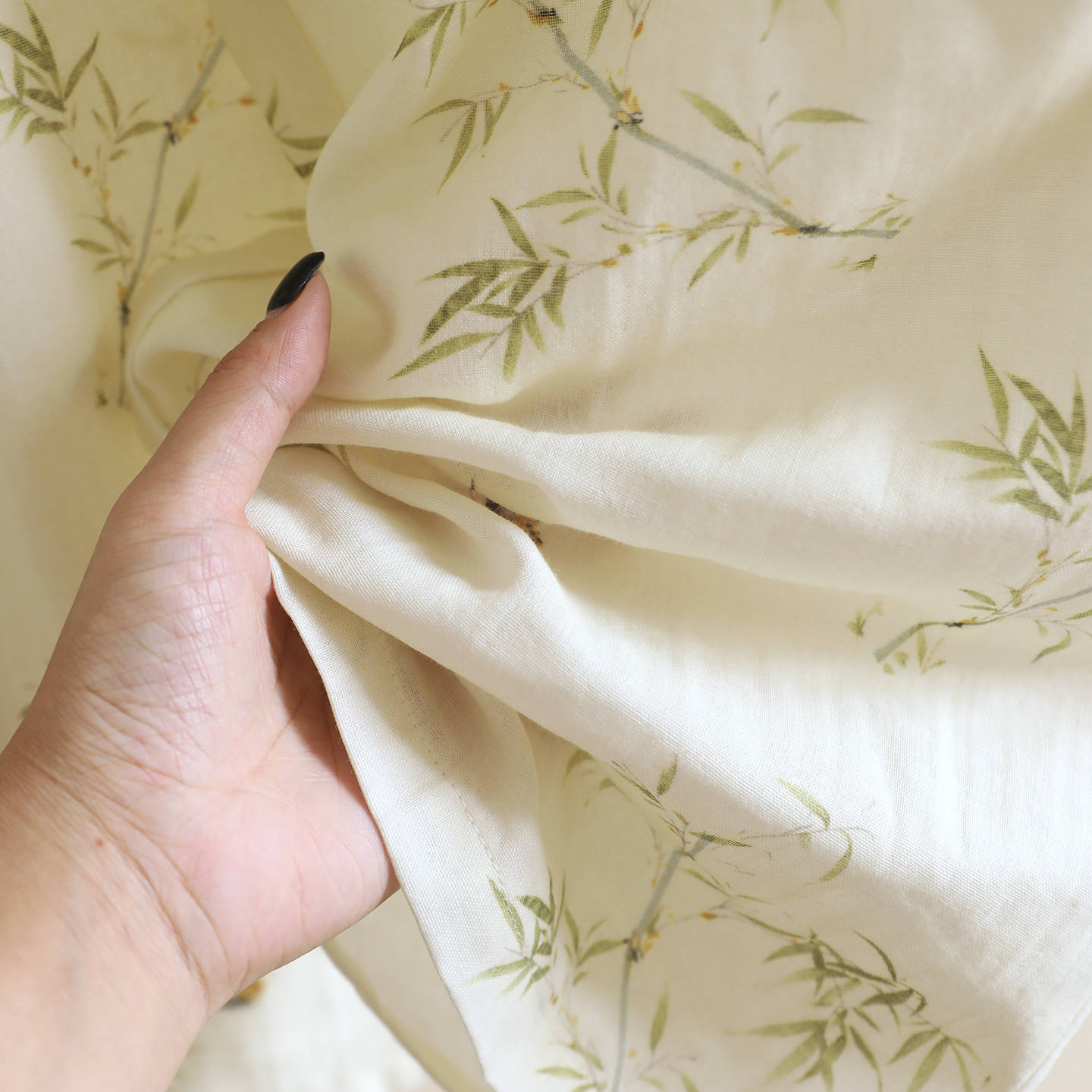 2026 Frühjahr/Sommer Neues Damen-Pyjama-Set 100% Baumwollgaze Chinesischer Stil Rundhals Dünne Ärmel Lange Hose Lose Hauskleidung – Detail 22