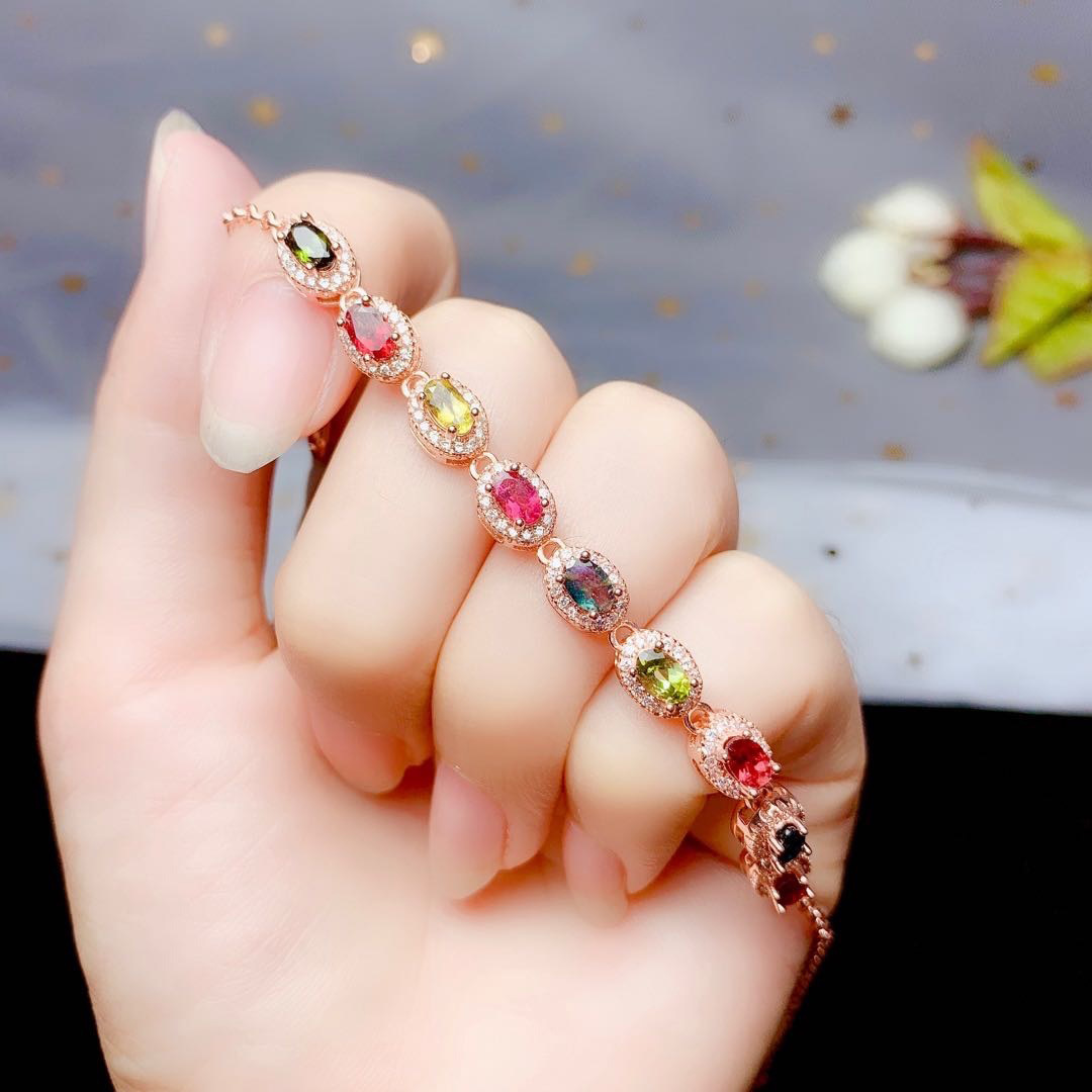 Fashion Oval Copper Plating Inlay Zircon Bracelets 1 Piece