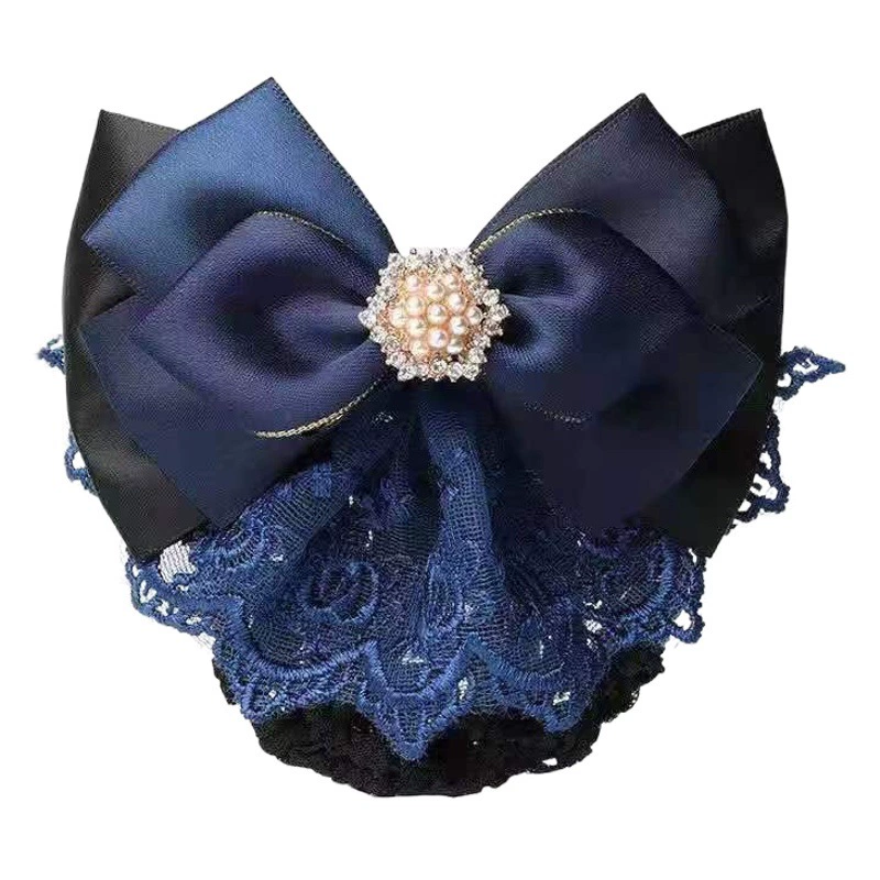 Профессиональная голова Цветочная сетка Карманный кружевной бант шпилька стюардесса рабочий банк медсестра сетка для волос женские стюардессы волосы отель