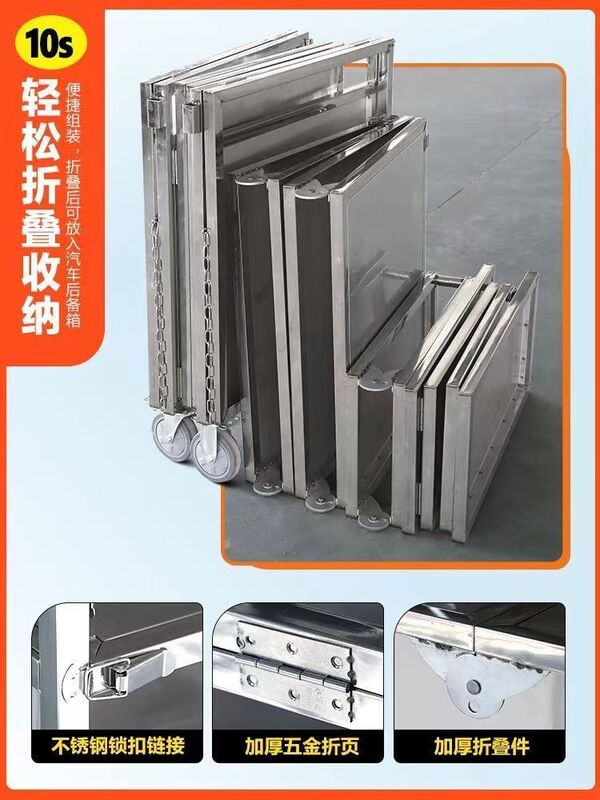 小吃移动网户外摆地摊夜市不锈钢摆摊推车可折叠多功能餐车商用|undefined