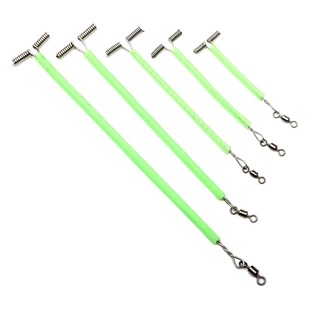 Sea fishing luminous silicone tube with eight ring steel wire string hook T-type binaural balance bracket ginkgo fishing set accessories