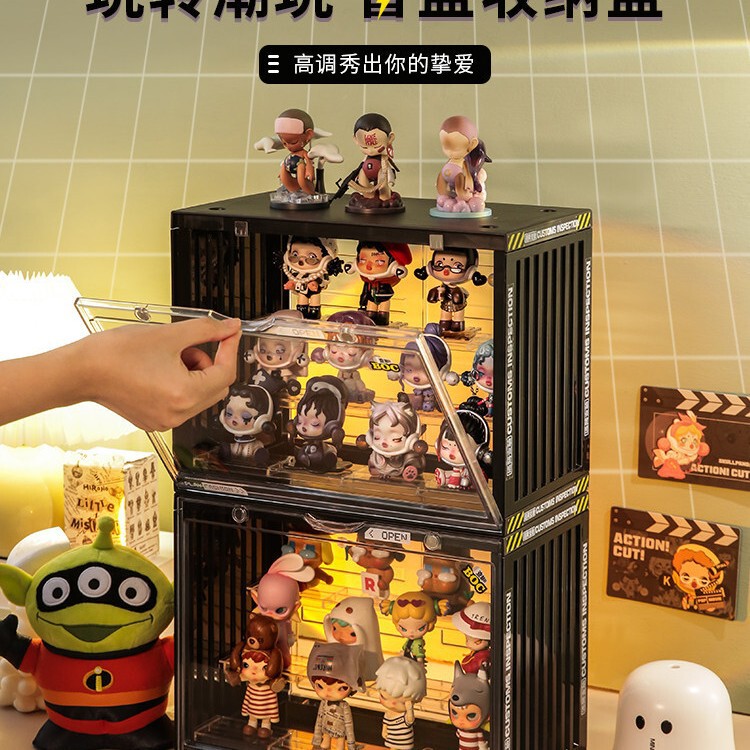 Blind Box Storage Display Stand Suitable for Pop Mart Display Boxes, Figurines, Pop Mart Containers, Transparent Acrylic