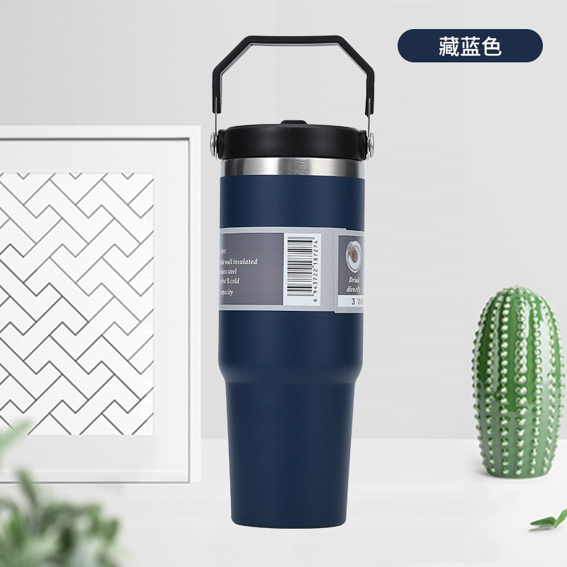 Transfronterizo al por mayor 30oz taza de coche portátil 304 taza de vacío de acero inoxidable al aire libre taza de helado portátil