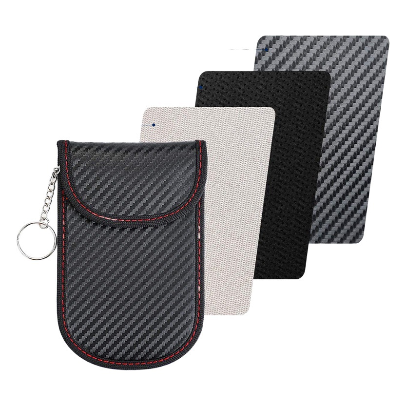 En stock traje blindaje Caja 2 paquetes bolsa de Faraday coche clave señal RFID antirrobo llave del coche sin llave bolsa