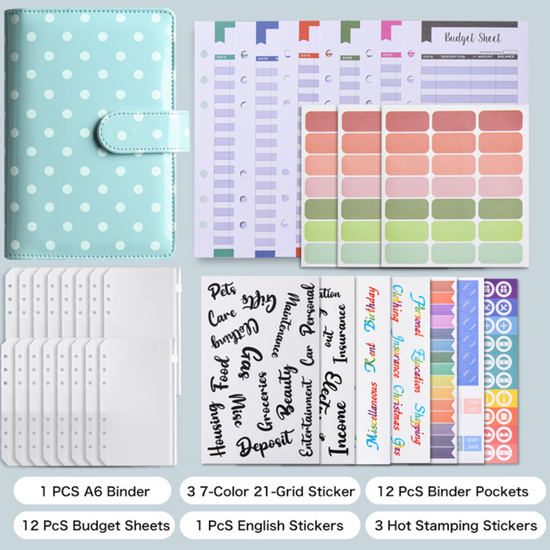 Amazon Cross-Border Creative Spotted Labubu Planner A6 Notebook Binder 6-Hole Notebook Customization