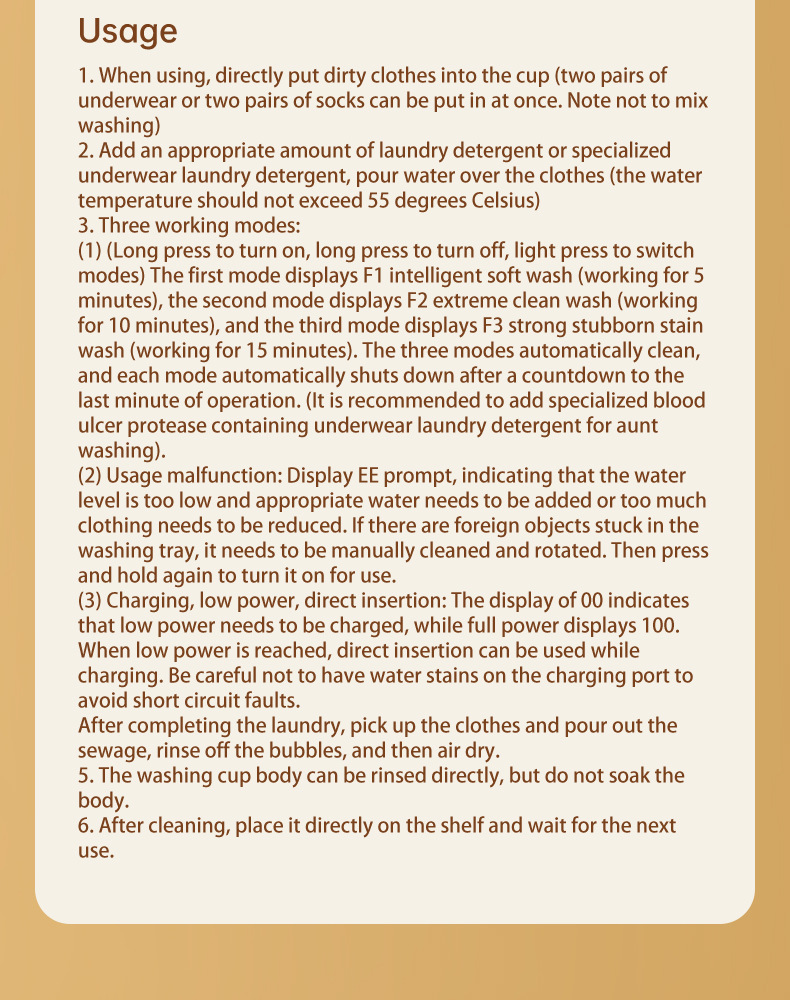 Vollautomatischer, kabelloser, tragbarer Wäschebecher mit Ladefunktion, Mini-Waschmaschine für Unterwäsche und Socken, kleine Waschmaschine, für Reisen und Zuhause_voghion.com