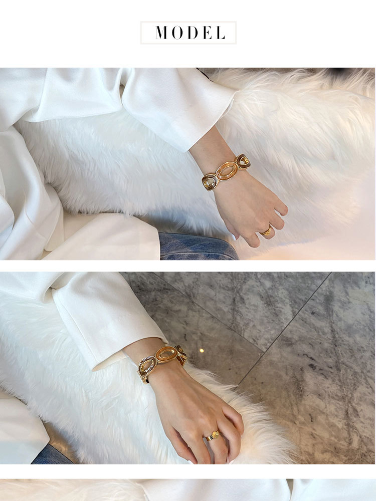 Fashion Oval Alloy Enamel Hollow Out Womenu0027S Bangle 1 Piece