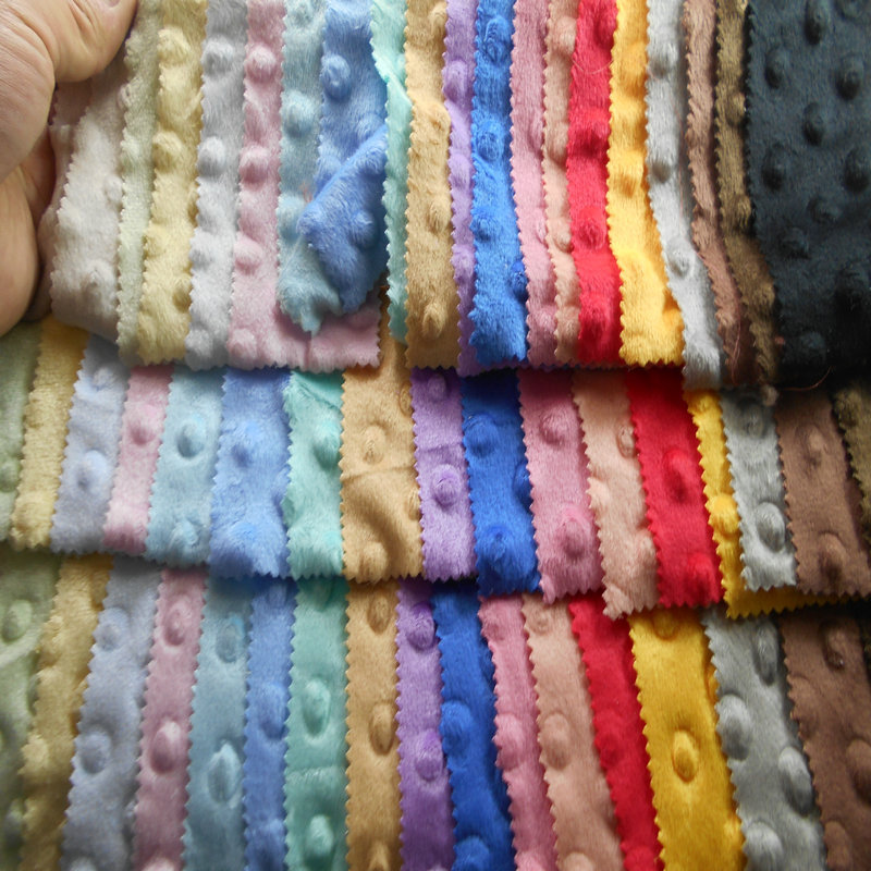 230g超柔短毛绒压花泡泡绒水晶超柔压泡绒婴儿毛毯玩具绒布面料