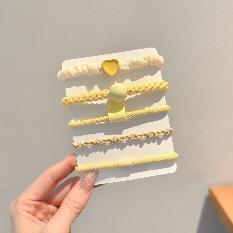 Cuerda para el cabello de dibujos animados, alta elasticidad y durabilidad, banda elástica para atar la cabeza, bola para mujer, lazo para el cabello, cuerda para la cabeza, nueva funda de cuero, accesorios para el cabello, todo fósforo