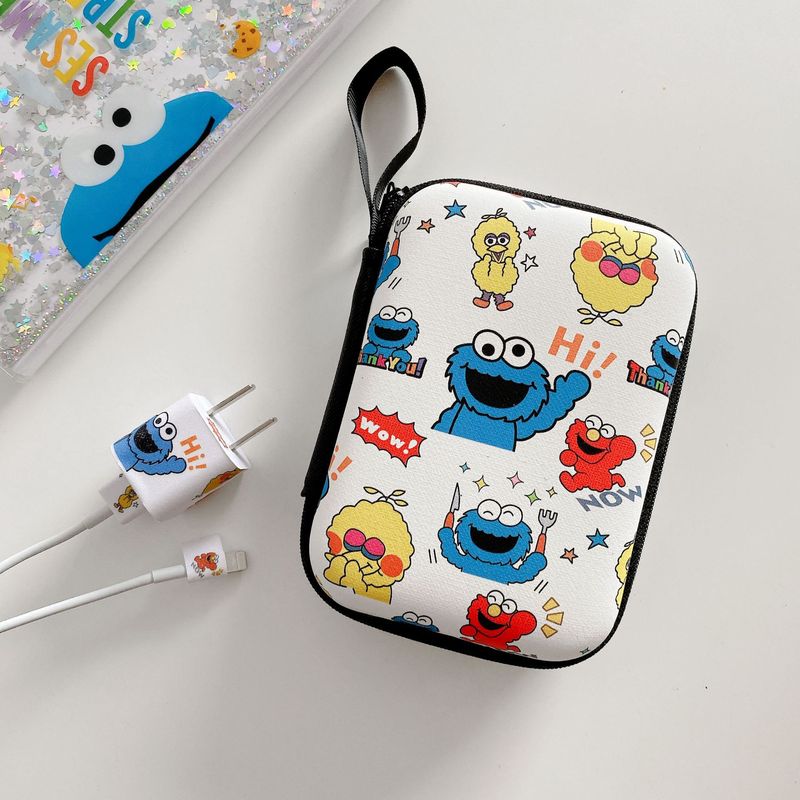 CCD 充電器デジタル収納袋ヘッドフォンデータケーブルかわいい漫画カメラポータブル整理ボックスハードドライブバッグハード|undefined