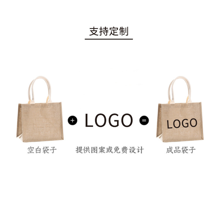 リネンバッグ無印良品ハンドバッグお土産ショッピングアセテートリネンジュートバッグdiy手描き落書きリネンバッグ|undefined