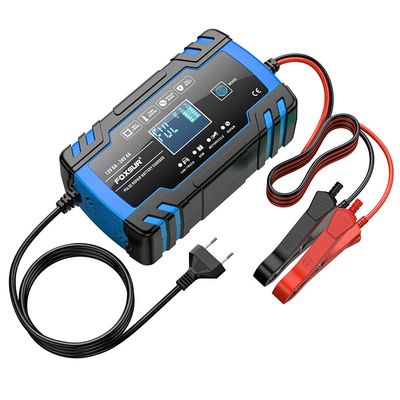 Multi-Stage Automatic Smart Battery Charger 100-240V battery charging (Avtomobil diaqnostika alətləri) - blue-european-standard-eu