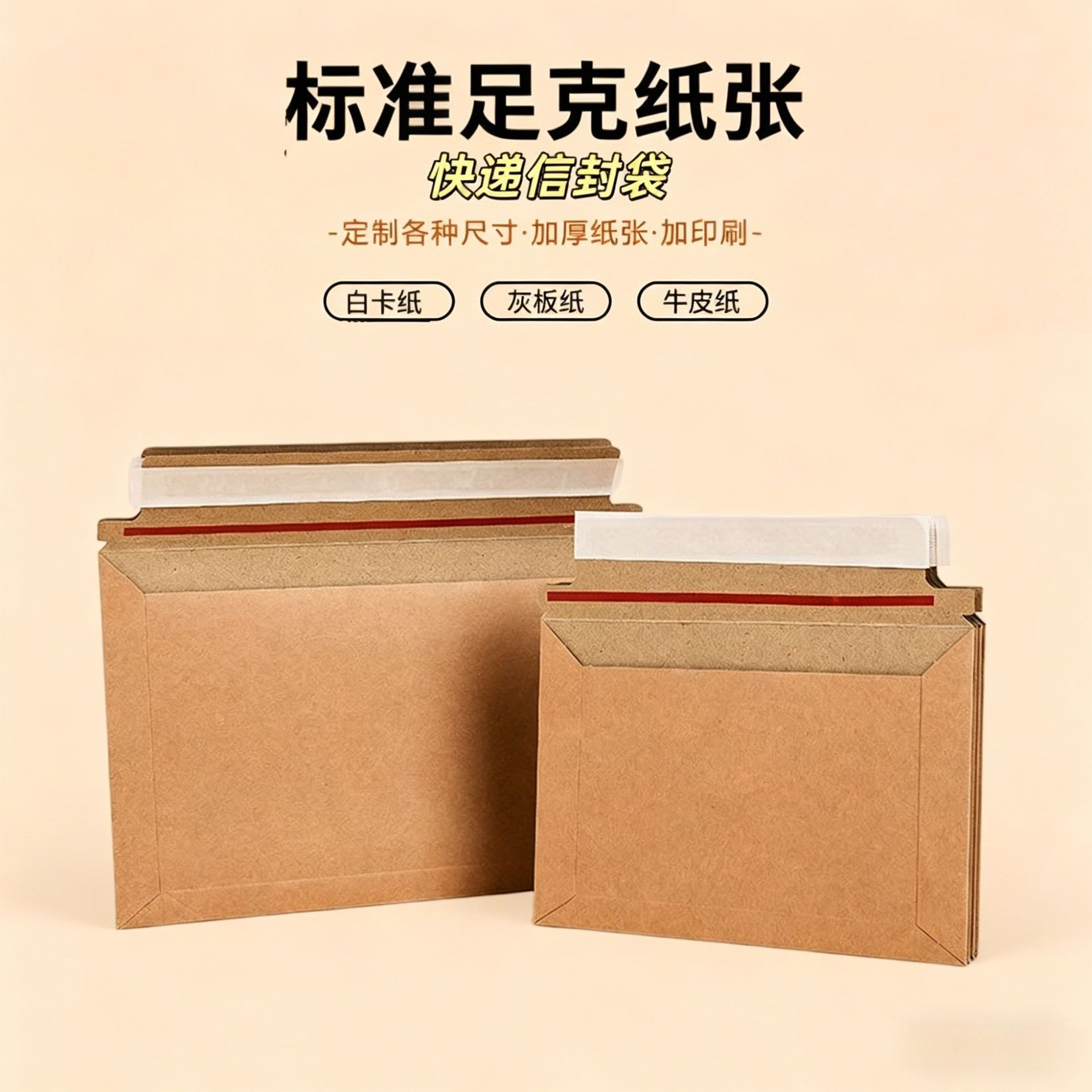 快递信封密封文件资料袋防水加厚电商物流专用包装袋支持拉链