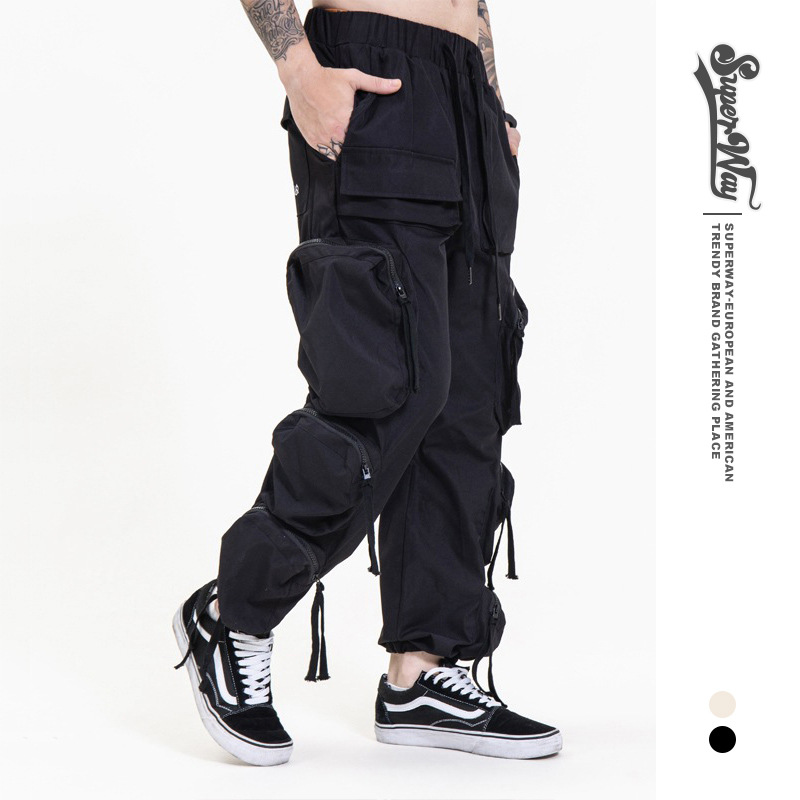 Lanhai Men's Wear 2025 otoño e invierno nuevo estilo marca de moda europea y americana multibolsillo calle calle alta función ocio mono pantalones hombres de moda